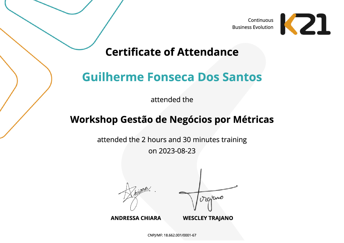 Certificado K21
